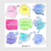 Sticker Vous Êtes Aimé Inspiration Mots Positifs (Feuille)