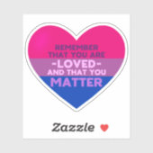 Sticker Vous êtes aimé Vous avez de l'importance (Coeur du (Feuille)