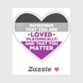 Sticker Vous êtes aimé Vous avez de l'importance (Coeur du (Feuille)