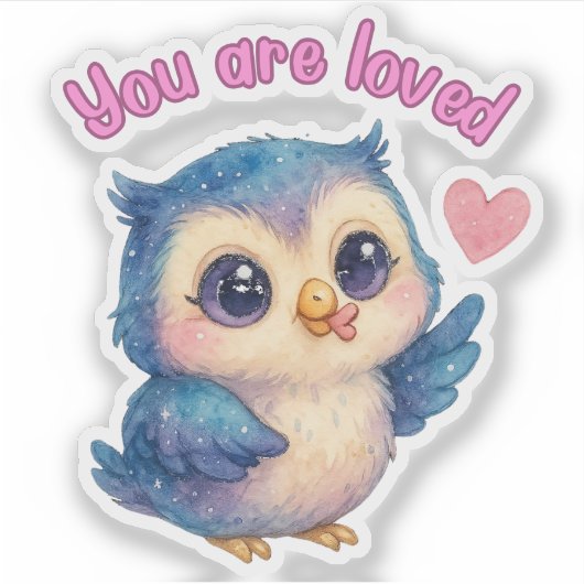 Sticker Vous Êtes Amoureux - Jolie Chouette Die-Cut Affirm (Devant)