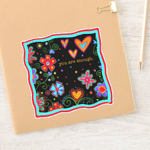 Sticker Vous êtes Assez Amusant, Noir, Inspirivity Floral