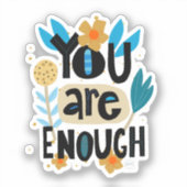 Sticker Vous Êtes Assez Lettré À La Main Citation Inspirat (Recto)