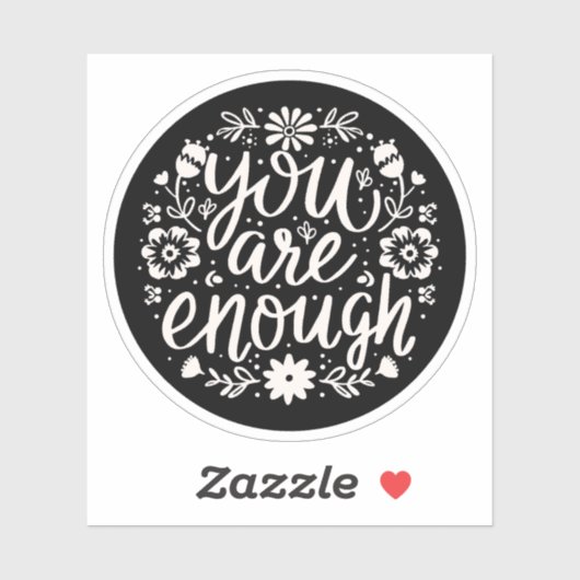Sticker Vous êtes assez rappel d'affirmation d'amour de so (Feuille)
