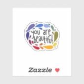 STICKER VOUS ÊTES BELLE (Feuille)