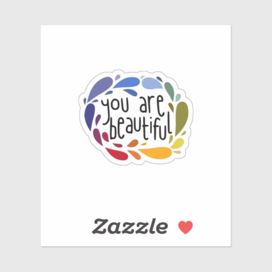 STICKER VOUS ÊTES BELLE (Feuille)