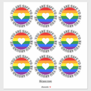 Sticker Vous êtes en sécurité d'être vous autour de moi co