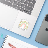Sticker Vous êtes Kind & Beautiful Boho Rainbow Citation (Ordinateur portable avec iPhone)