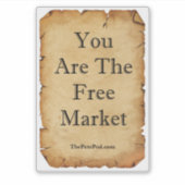 Sticker Vous Êtes L'Autocollant Du Marché Libre (Devant)