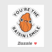 Sticker Vous êtes le jeu de nourriture Raisin I Smile Funn (Feuille)