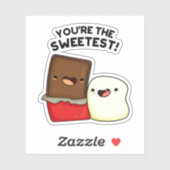 Sticker Vous êtes le plus doux jeu de snacks amusant (Feuille)