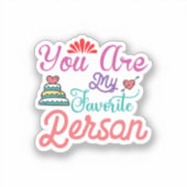 Sticker Vous êtes ma personne préférée Valentine (Recto)
