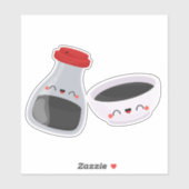 Sticker vous êtes mes couples soymat, soja et sushi (Feuille)