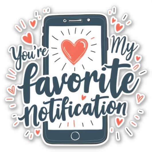 Sticker Vous êtes mon affection numérique de notification  (Devant)