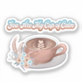 Sticker Vous êtes mon café bohème calme (Recto)