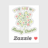 Sticker Vous Êtes Mon Charme Chanceux (Feuille)