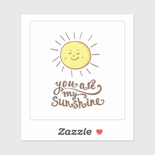 Sticker Vous Êtes Mon Soleil (Feuille)