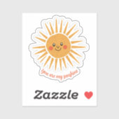 Sticker Vous êtes mon soleil (Feuille)