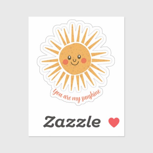Sticker Vous êtes mon soleil (Feuille)