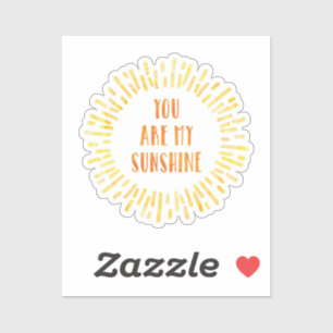 Sticker Vous êtes mon soleil brillant Aquarelle