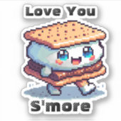 Sticker Vous êtes plus amoureux | Cute Pixel Art Pun (Devant)