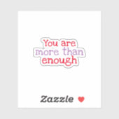 Sticker Vous êtes plus qu'assez de choses tendance esthéti (Feuille)