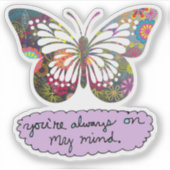 Sticker Vous êtes toujours dans mon esprit Bouton Vinyl St (Devant)
