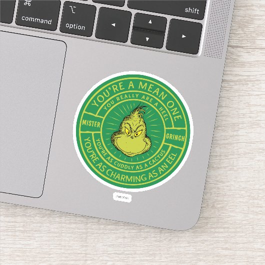 Sticker Vous êtes un insigne de la Mean One Mister Grinch (Détail)