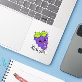 Sticker Vous êtes un jeu de fruits amusant (Ordinateur portable avec iPhone)
