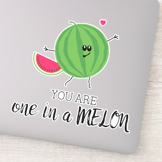Sticker Vous êtes une sur un million de pastèque Merci (Détail)