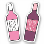 Sticker Vous M'Avez Eu À Merlot / Rosé Le Jour Dernier (Devant)