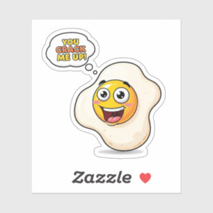 Sticker Vous me faites craquer – Dessin animé d'œuf de pet