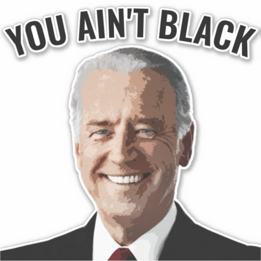 STICKER VOUS N'AVEZ PAS NOIR JOE BIDEN VOITURE DECAL STICK (Devant)