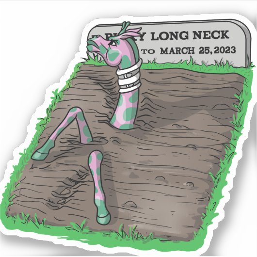 Sticker Vous ne pouvez pas garder une bonne girafe (Devant)