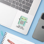Sticker Vous Pouvez Compter Sur Moi Funky Calculator Pun (Ordinateur portable avec iPhone)