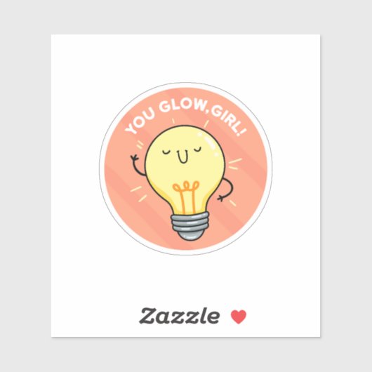 Sticker Vous Pouvez Fille Électricité Pun Die-Cut (Feuille)