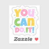 Sticker Vous Pouvez Le Faire Mignonne Conception (Feuille)