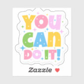 Sticker Vous Pouvez Le Faire Mignonne Conception (Feuille)