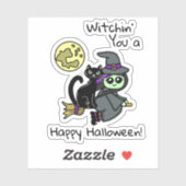 Sticker Vous préparer un Halloween heureux (Feuille)