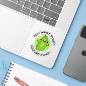 Sticker Vous Voulez Puns I Gourd Puns Funny Veggie Pun (Ordinateur portable avec iPhone)
