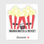 Sticker Vous voulez regarder un mouvement drôle question k (Feuille)