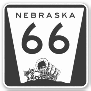 Sticker Voyage 66 Nebraska