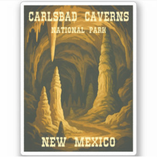 Sticker Voyage Ancien Carlsbad Caverns Parc National