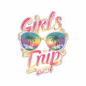 Sticker Voyage de filles 2024 Week-end Summer Beach Vacati (Devant)