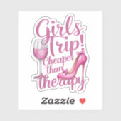 Sticker Voyage des filles moins cher que la thérapie Weeke (Feuille)