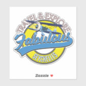 Sticker voyage explorer fabuleuses Seychelles logo (Feuille)