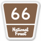 Sticker Voyage forestier national Route 66 (Devant)