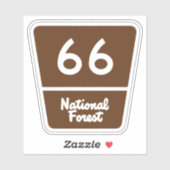 Sticker Voyage forestier national Route 66 (Feuille)