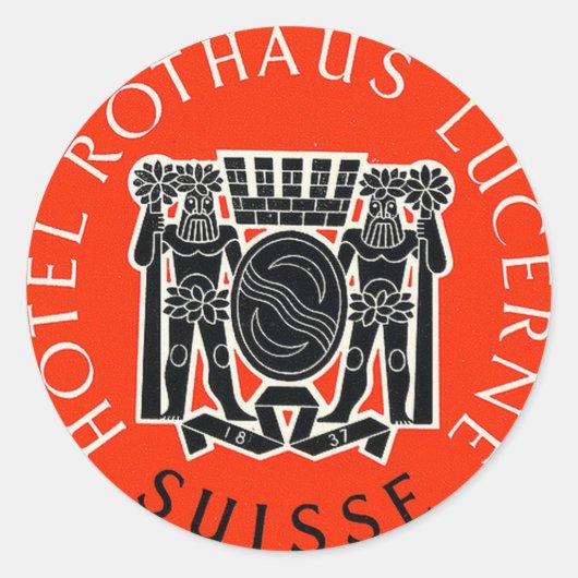 Sticker voyage Hotel Rothaus Lucerne Suisse (Devant)