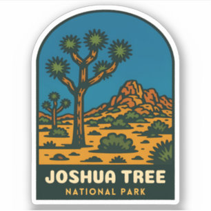Sticker Voyage Rétro Vintage Parc National de Joshua Tree