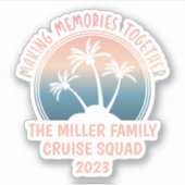 Sticker Voyage sur mesure en famille Summer Beach (Devant)